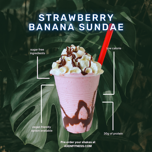 Strawberry Banana Sundae Protein Shake